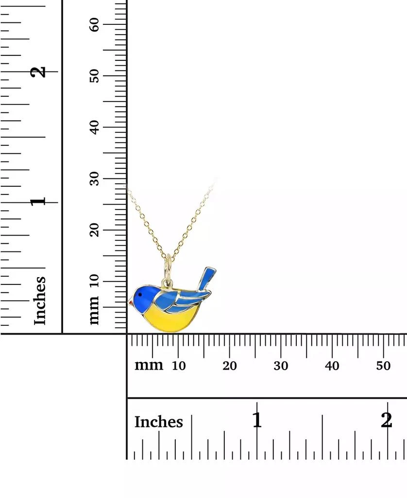 Macy's Enamel Bird 18" Pendant Necklace in 14k Gold 3