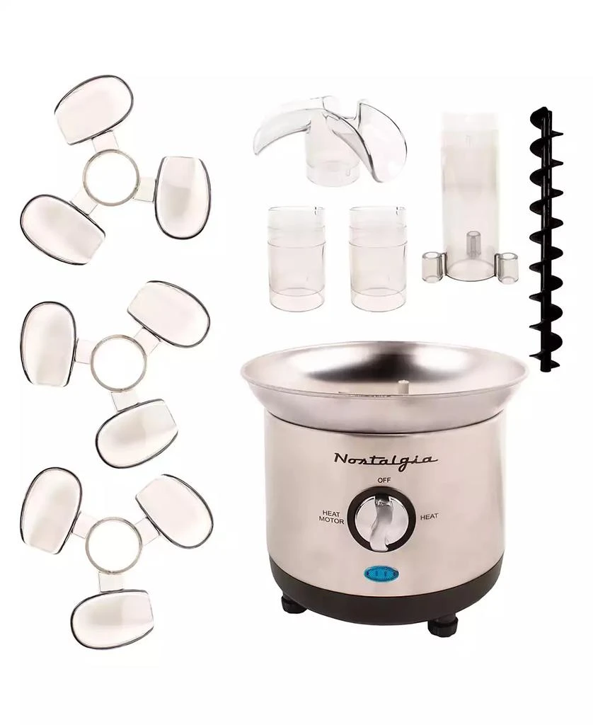Nostalgia 2 Pound Stainless Steel Cascading Fondue Fountain Chocolate, BBQ Sauce, Ranch, Nacho Cheese, Buffalo Sauce 3