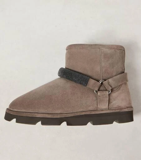 Brunello Cucinelli Monili shearling-lined suede boots 6