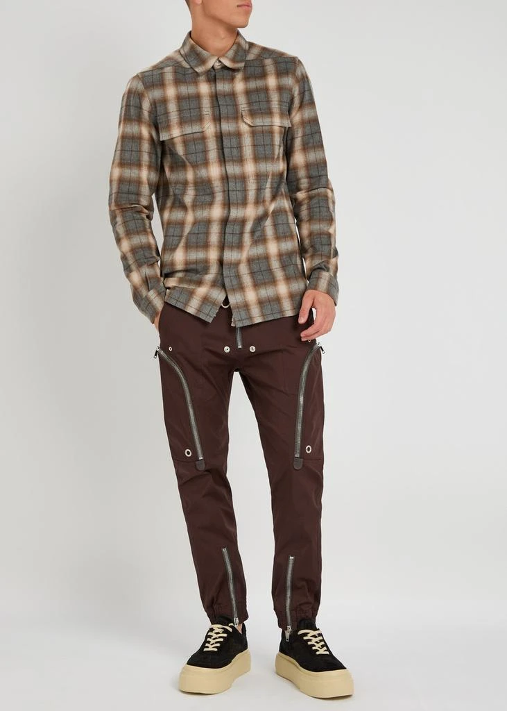 Rick Owens Camicia plaid brushed-cotton shirt 4