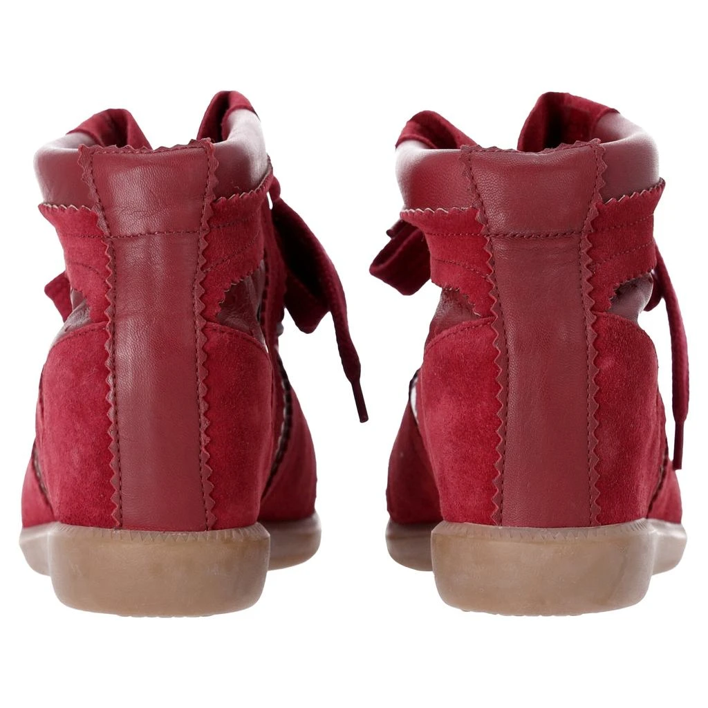 Isabel Marant Bobby High-Top Wedge Sneakers in Burgundy Suede 4