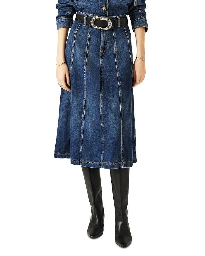 ba&sh Bertille Denim Midi Skirt