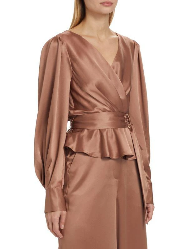 Alice by Temperley Remi Satin Wrap Blouse 3