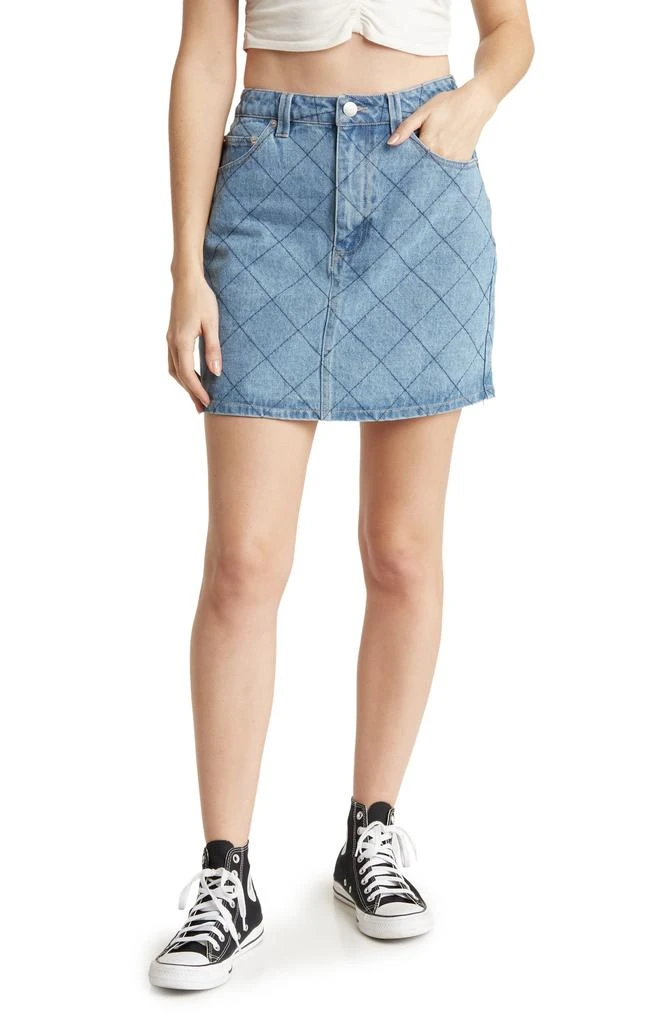 Obey Kallie Cotton Denim Miniskirt 1