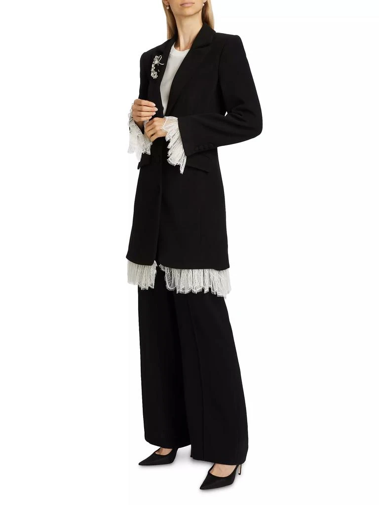 Cinq à Sept Roxie Lace-Trim Tailored Coat 4