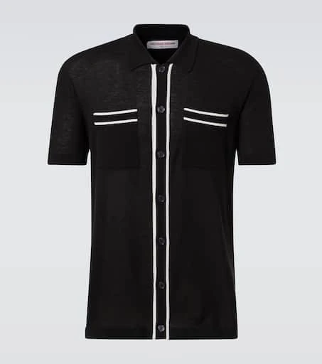 Orlebar Brown Cotton and silk polo shirt 1