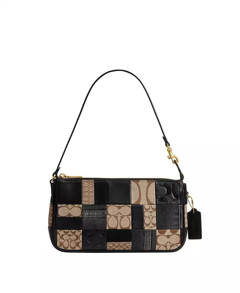 Coach Plaza Medium Patchwork Signature Jacquard Slim Shoulder Bag 25
