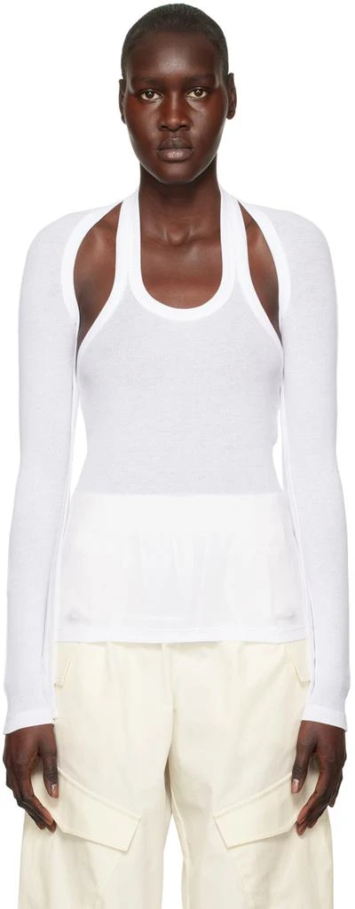 Dion Lee White Modular Long Sleeve T-Shirt
