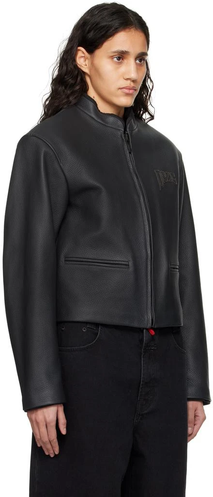 032c Black Attrition Leather Jacket 2