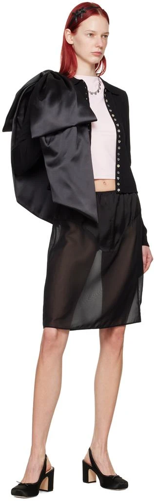 Sandy Liang Black Cassi Midi Skirt 4