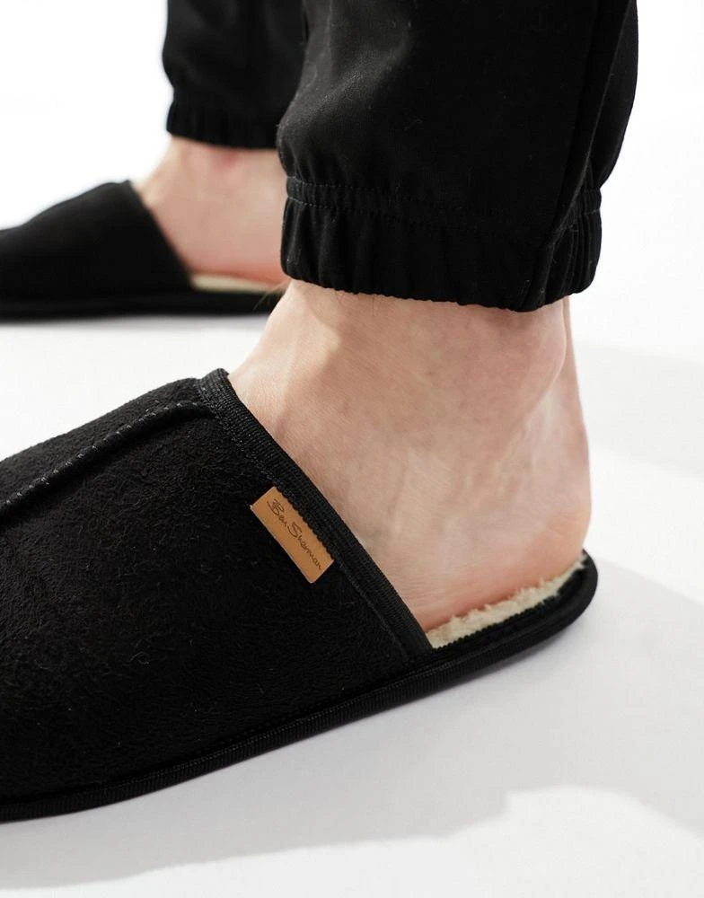 Ben Sherman Ben Sherman mule slippers in black 2
