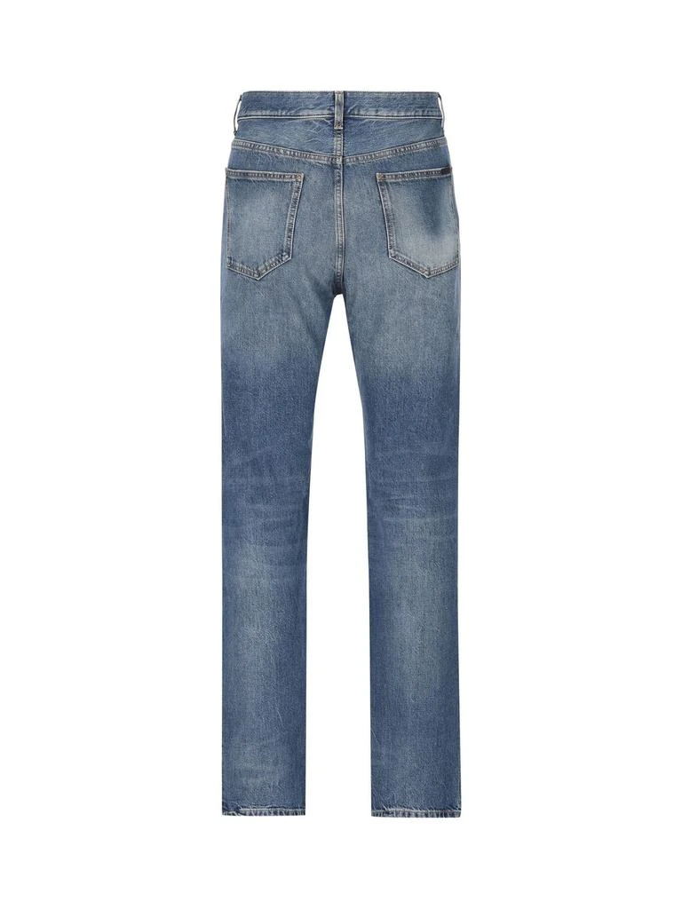 Saint Laurent Saint Laurent Logo Patch Straight Leg Jeans 2