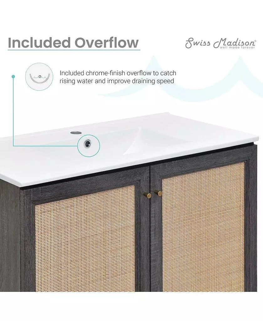 Swiss Madison 36" Classe Freestanding Bathroom Vanity with Sink Top 3