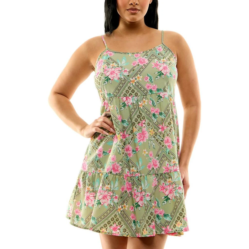 Planet Gold Juniors Womens Printed Polyester Babydoll Dress 3