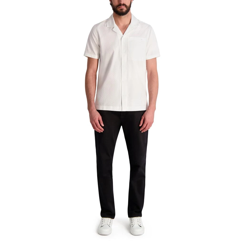 Karl Lagerfeld Paris TEXTURED SHORT SLEEVE WOVEN SHIRT 4