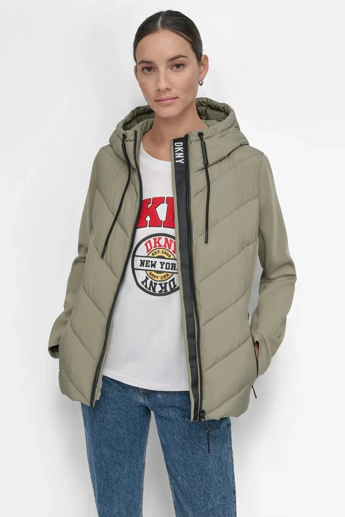 DKNY MIXED MEDIA LIGHT WEIGHT PUFFER 4