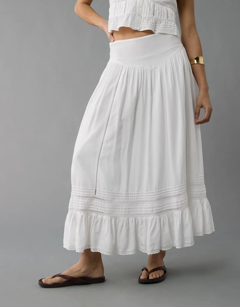 AE AE High-Waisted Ruffle Maxi Skirt 1