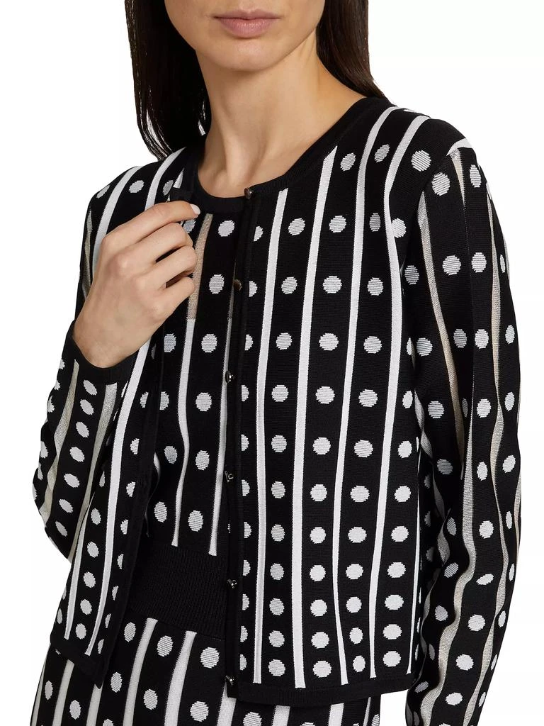 Tahari The Ari Polka Dot Cardigan 6