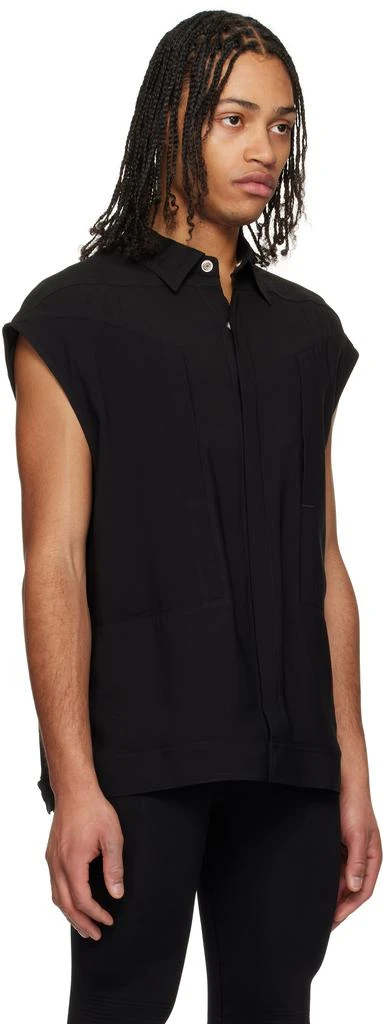 Rick Owens Black Hollywood Sleeveless Jumbo Shirt 2
