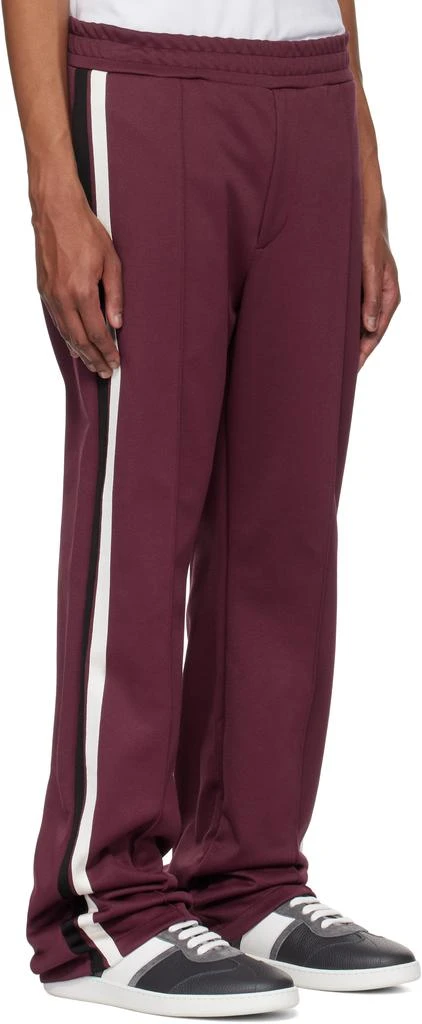 Salvatore Ferragamo Burgundy Contrasting Bands Sweatpants 2