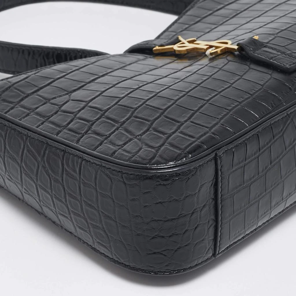 Yves Saint Laurent Saint Laurent Black Croc Embossed Leather LE 5 À 7 Shoulder Bag 12