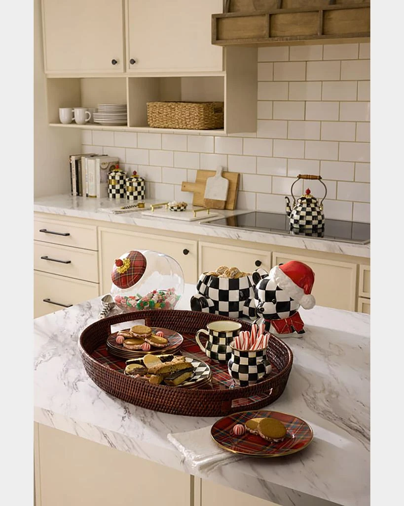 MacKenzie-Childs Cookie Jar with Red Tartan Lid 4