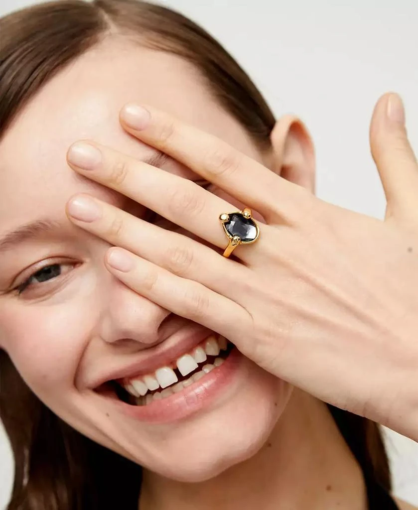 UNOde50 Gray Faceted Crystal Ring 3