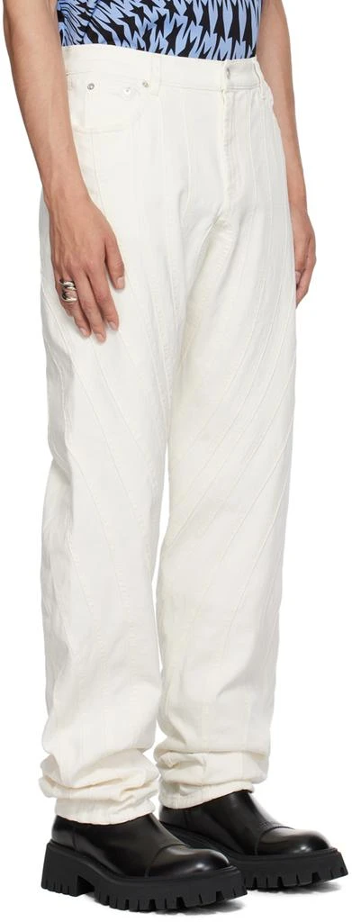 Mugler White Spiral Jeans 2
