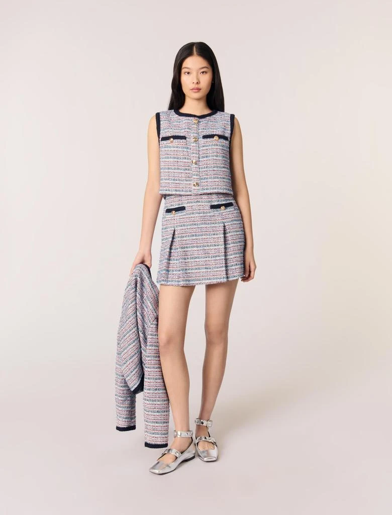 Maje Maje Woman's cotton Tweed 2-in-1 mini dress for Spring/Summer 1