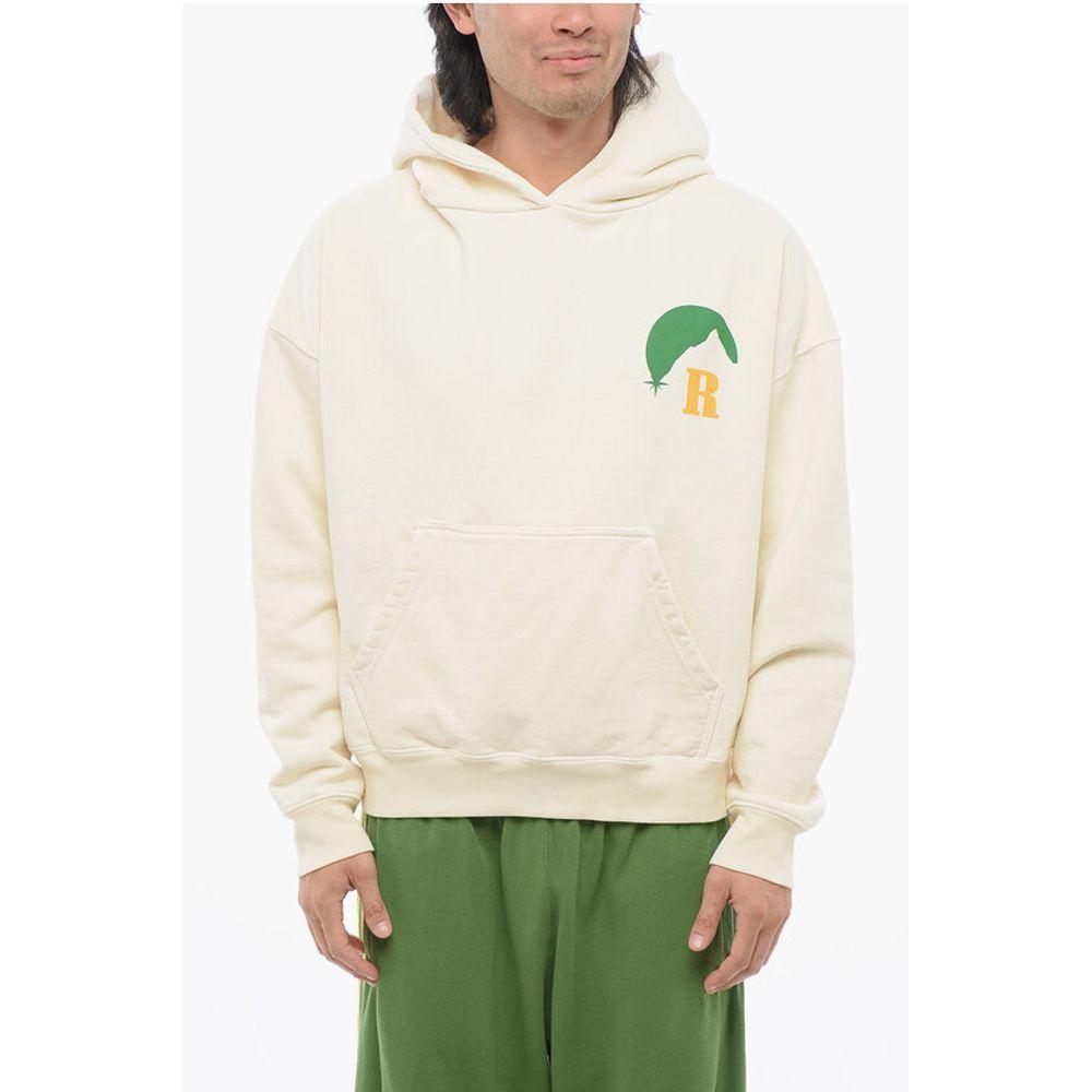 Rhude Cotton MOON Hoodie with Patch Men's Pocket