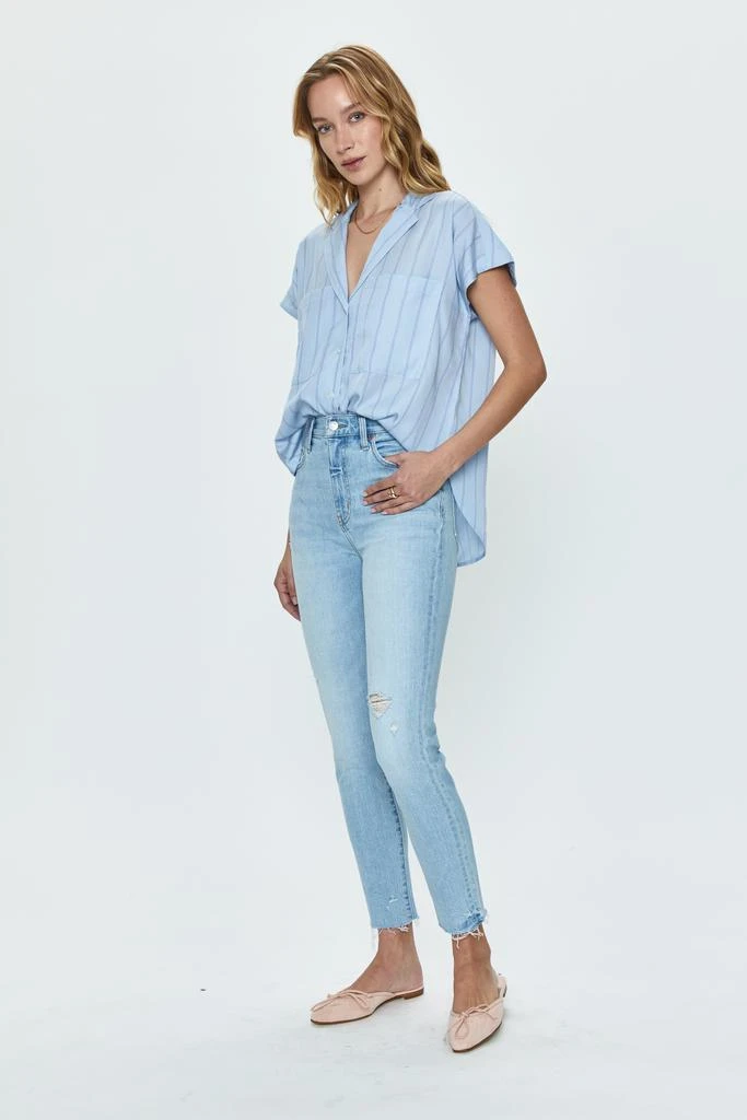 Pistola Denim Sabine Shirt - Sky Wide Stripe 5