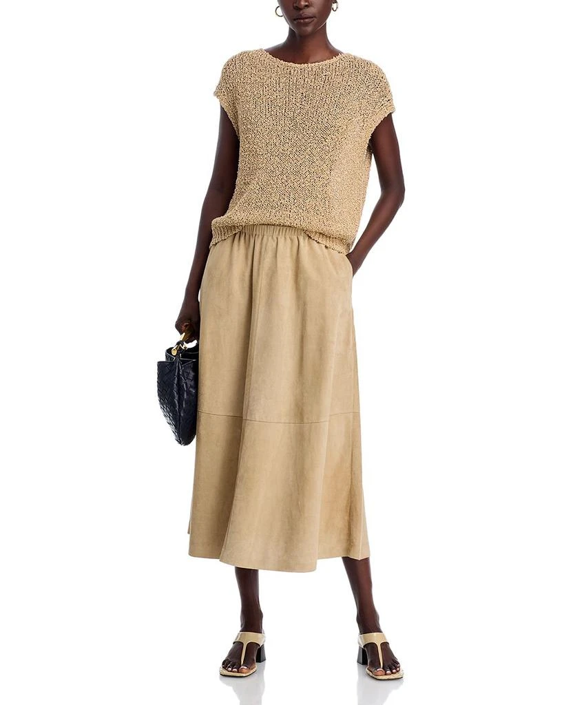 Lafayette 148 New York Open Stitch Boat Neck Sweater 3