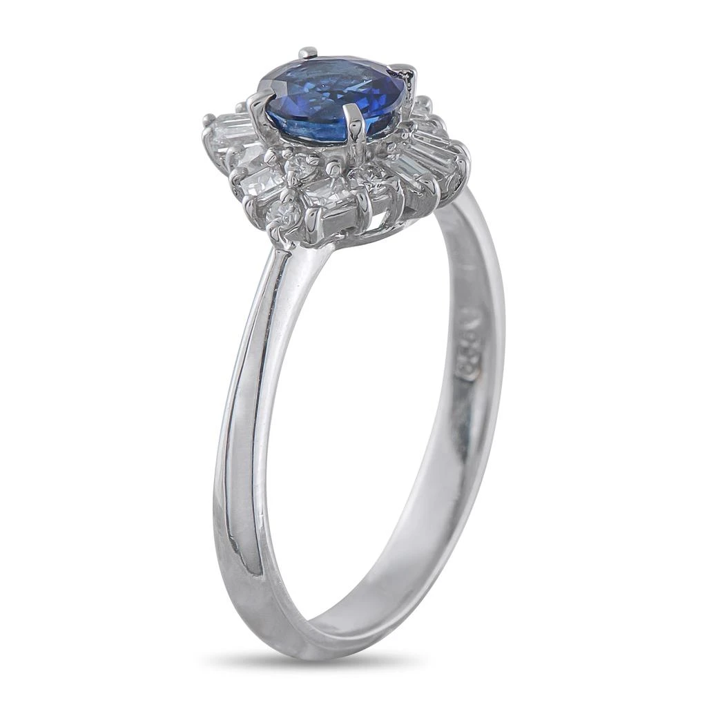 LB Exclusive Platinum 0.29 ct Diamond and 0.72 ct Sapphire Ring  MF23-010226 2