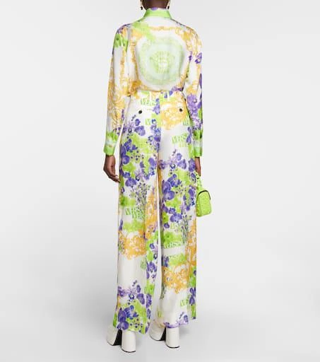 Versace Floral wide-leg pants 3
