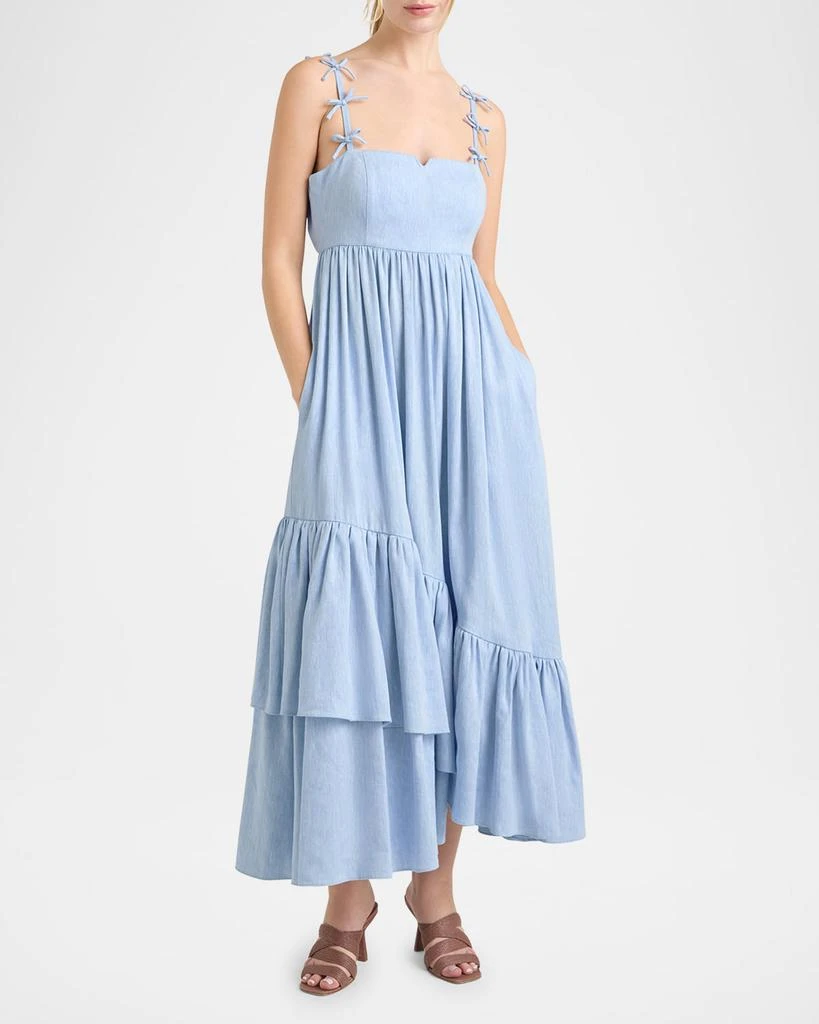 Cinq a Sept Bailey Bow Linen Suiting Dress 2