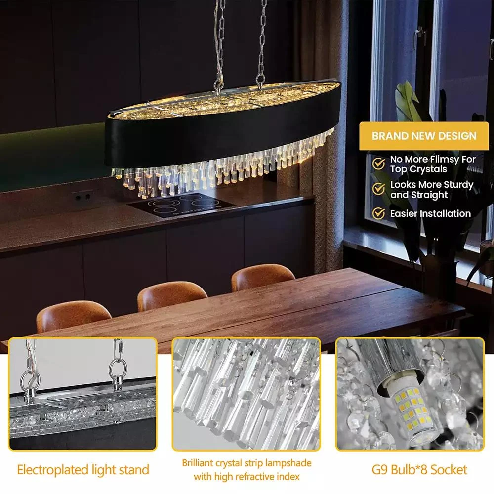 Streamdale Furniture Modern Crystal Chandelier 9