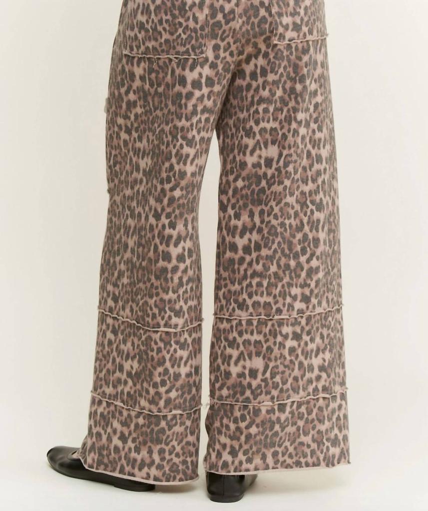 J. Her Wide Leg Sweatpants In Leopard Print