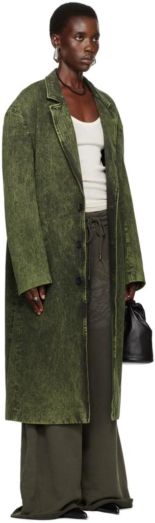 LU'U DAN Green Crombie Denim Coat 2