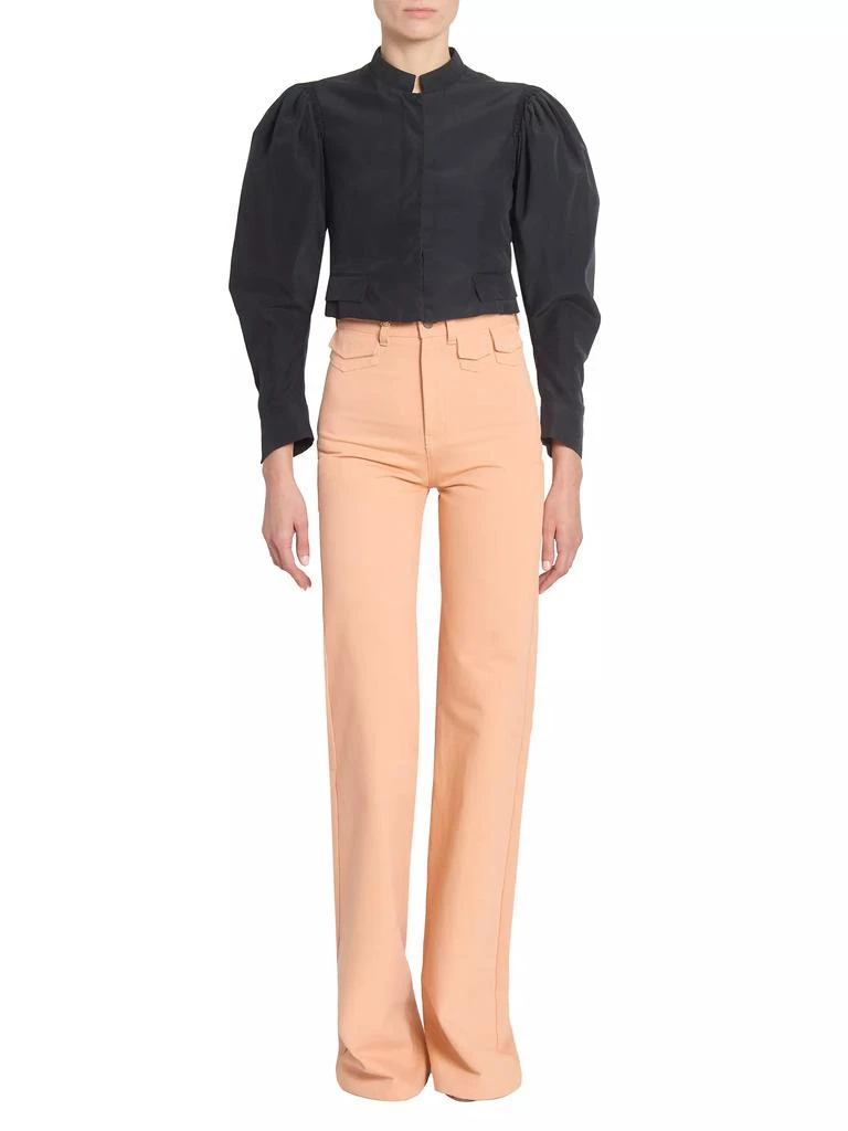 Chloé Silk Puff-Sleeve Jacket 2