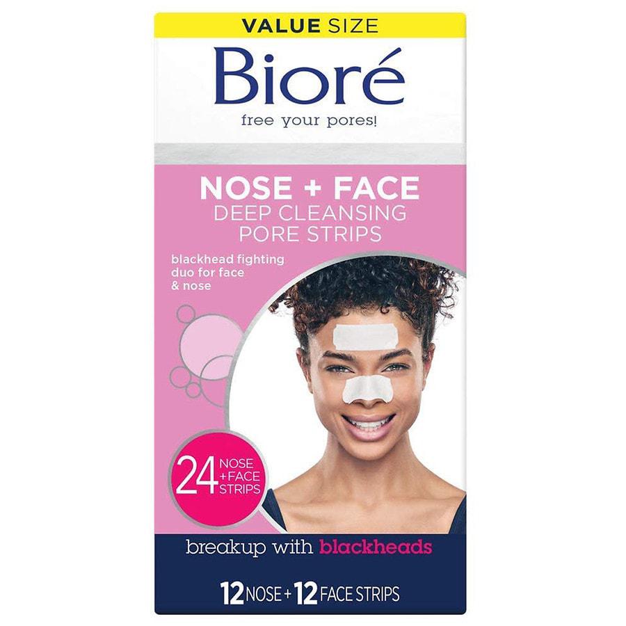 Biore Nose + Face Strips Unscented, Combo