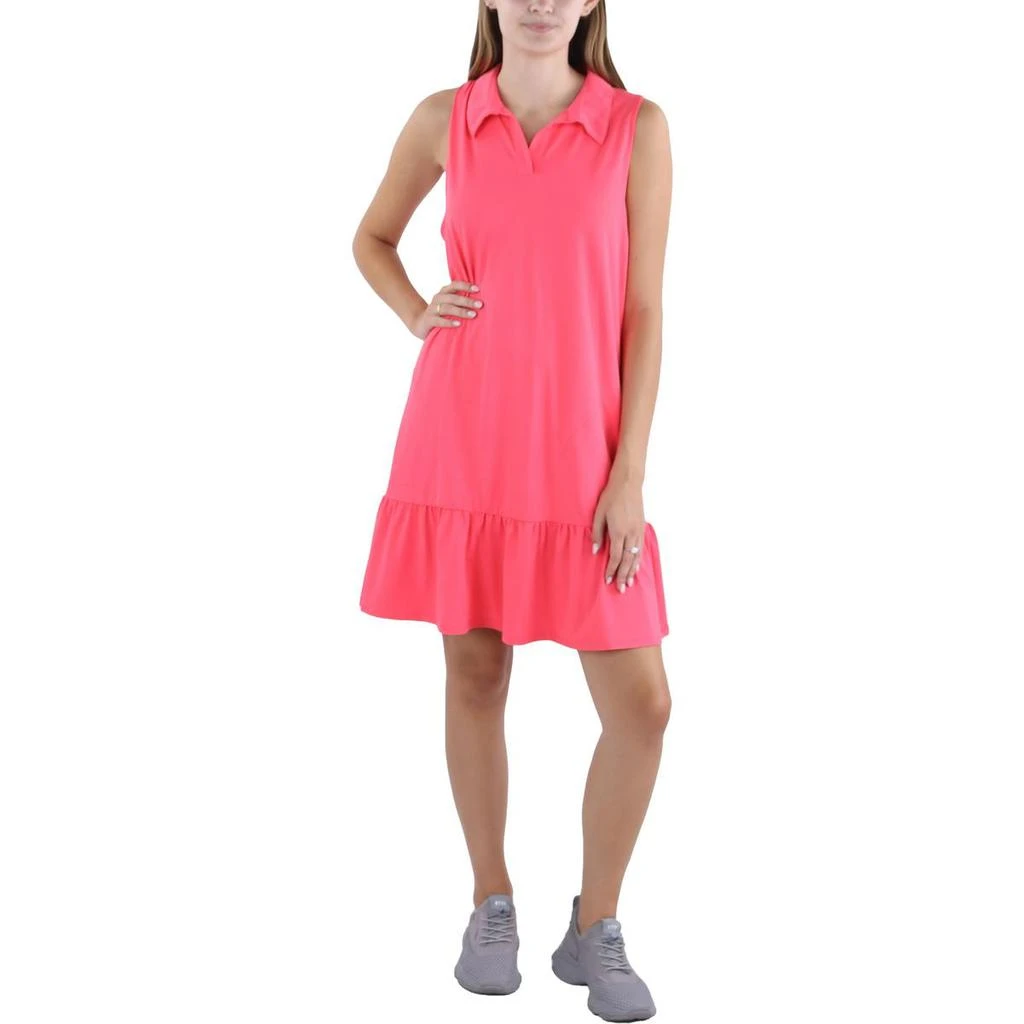 X by Gottex Womens Collared Tiered Mini Dress 3