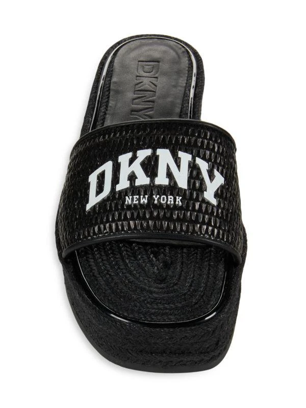 DKNY 38MM Fiona Arch Logo Platform Slides 5