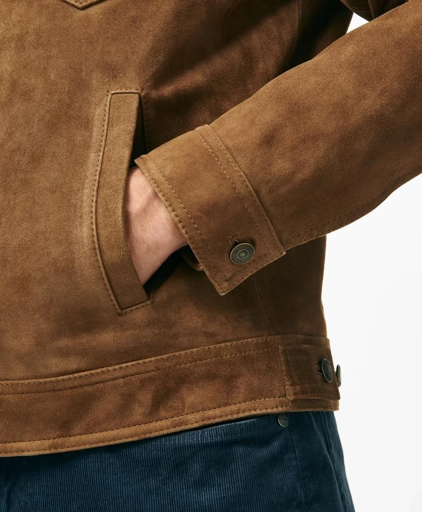 Brooks Brothers Suede Trucker Jacket 6