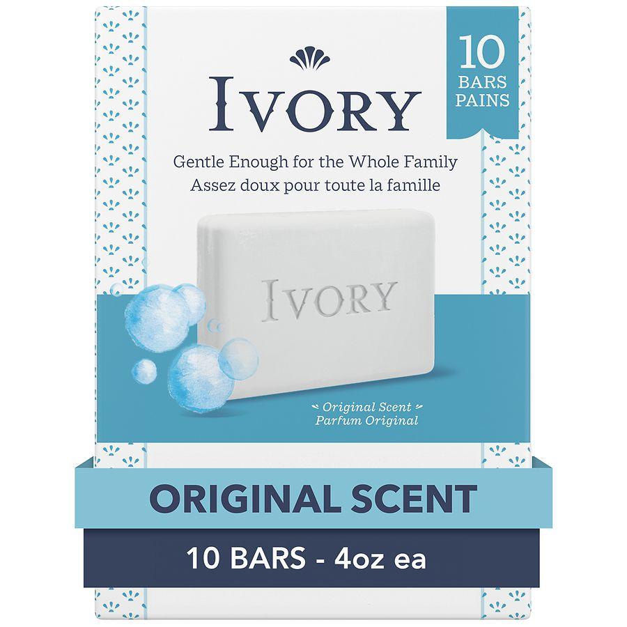 Ivory Bar Soap Original, 10 bars - 4 oz each