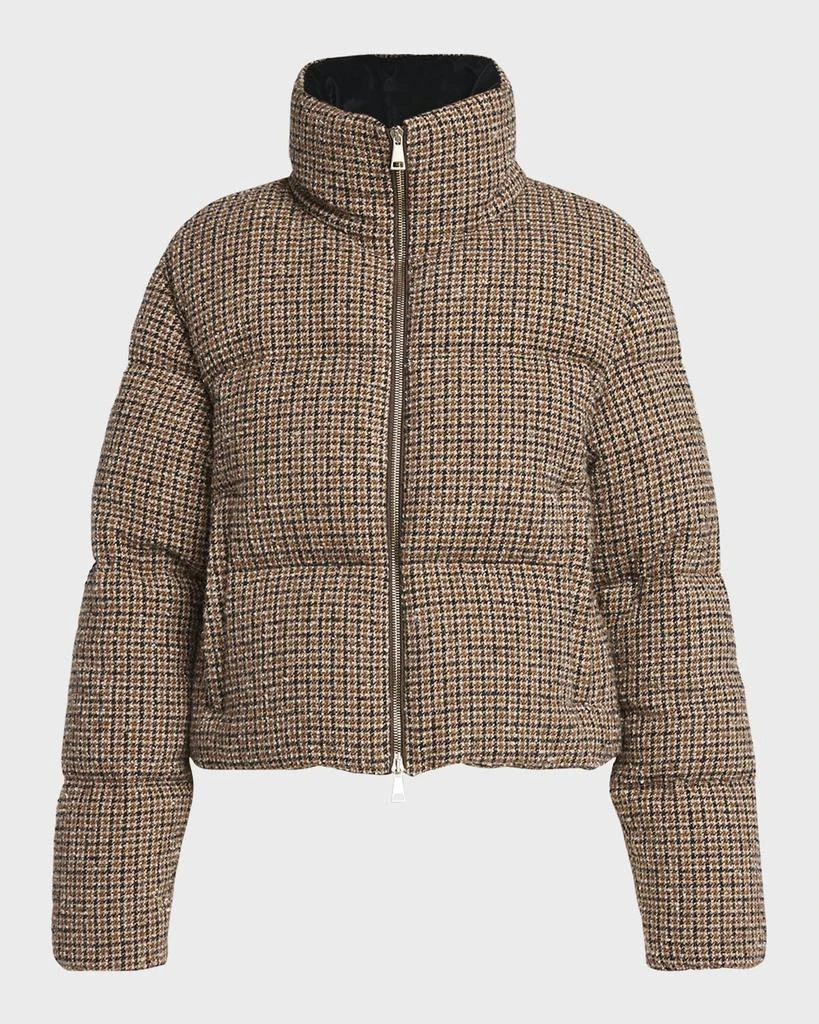 Moncler Seboune Check Boucle Puffer Jacket Coats Free Shipping