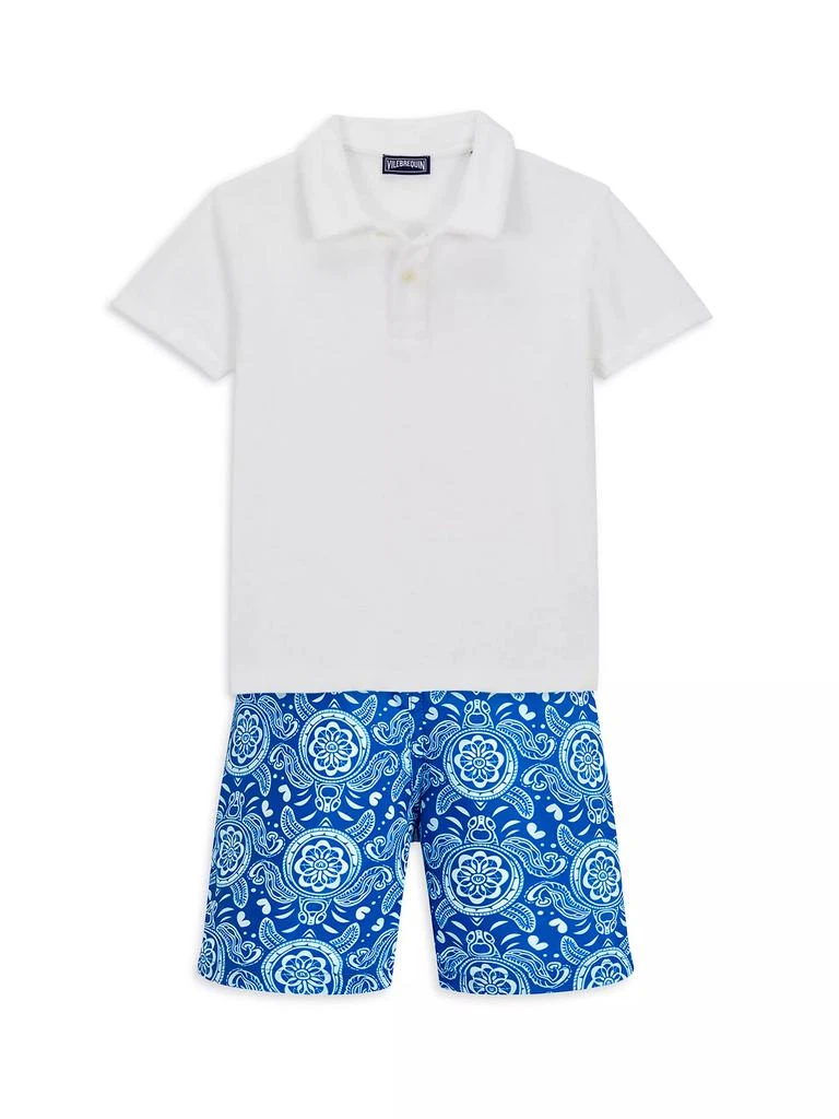 Vilebrequin Little Boy's & Boy's Graphic Turtle Swim Shorts 2