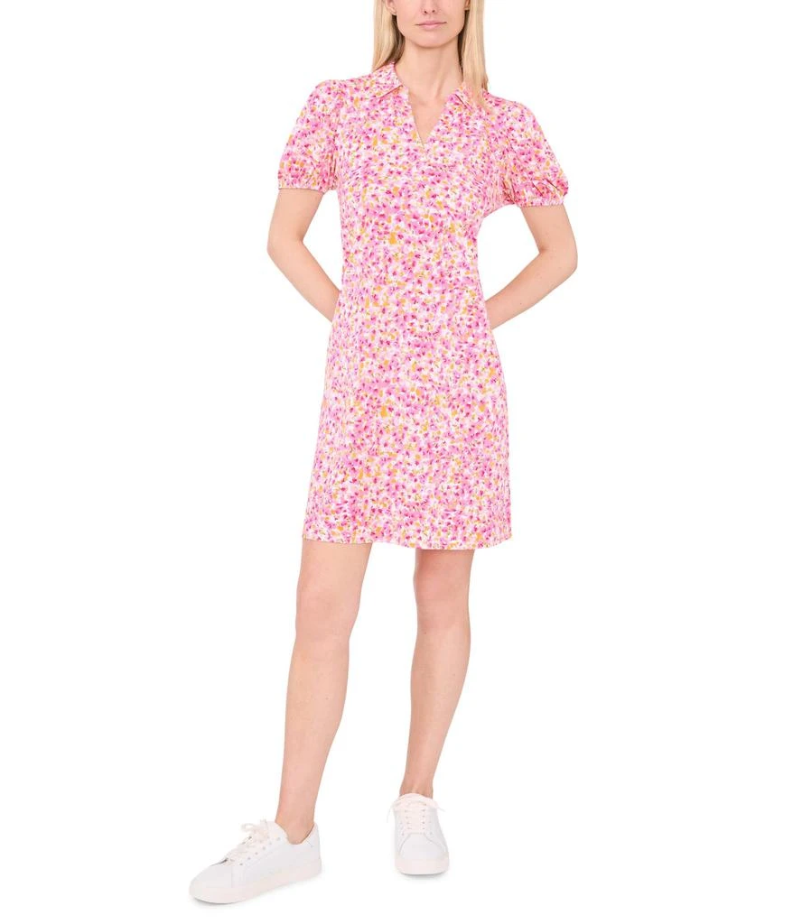 CeCe Printed Polo Knit Dress 1