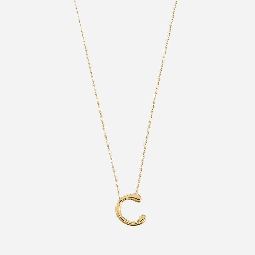 ASTRID & MIYU Astrid & Miyu Initial Bold 18K Gold-Plated Necklace 2