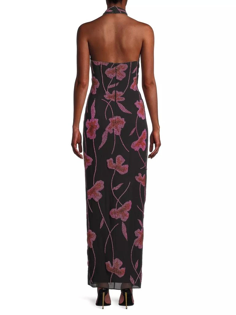 aidan mattox beaded floral dress Aidan Mattox