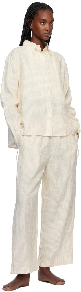 Deiji Studios Off-White Tie Split Pyjama Set 5